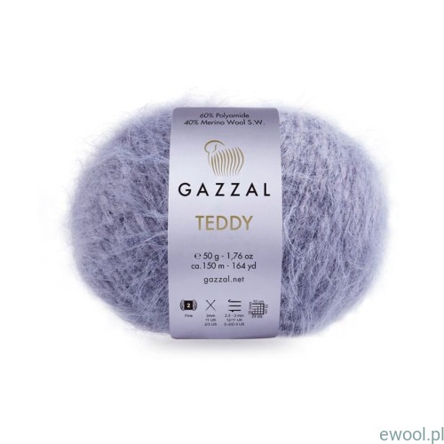 Włóczka Teddy Gazzal kolor 6532 szary