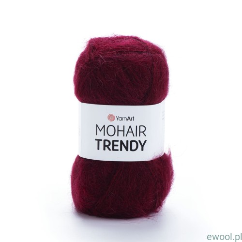 Włóczka Mohair Trendy kolor 109 bordowy