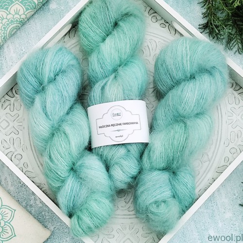 Wóczka ręcznie farbowana Impero Kid Silk Lace kolor 3228 Aqua Silk