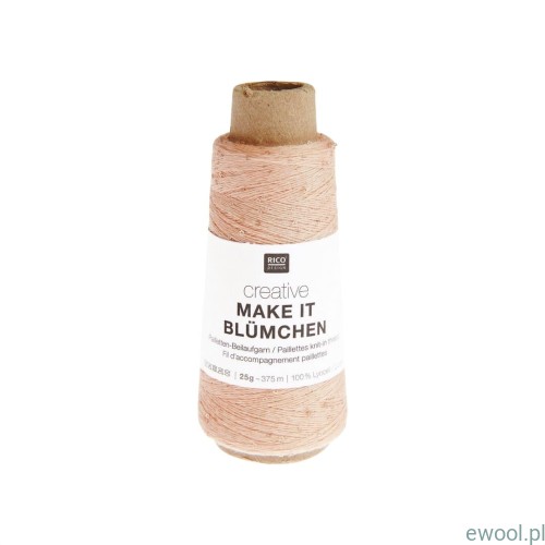 Włóczka Creative Make It Blümchen Rico Design kolor 012 morelowy z cekinami