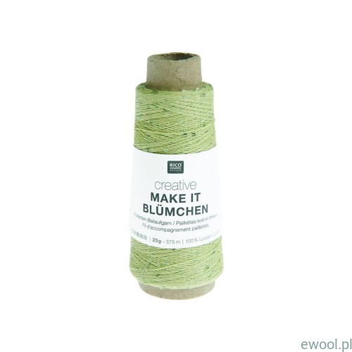 Włóczka Creative Make It Blümchen Rico Design kolor 014 pistacjowy z cekinami