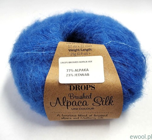 Włóczka Drops Brushed Alpaca Silk kolor 26 kobaltowy