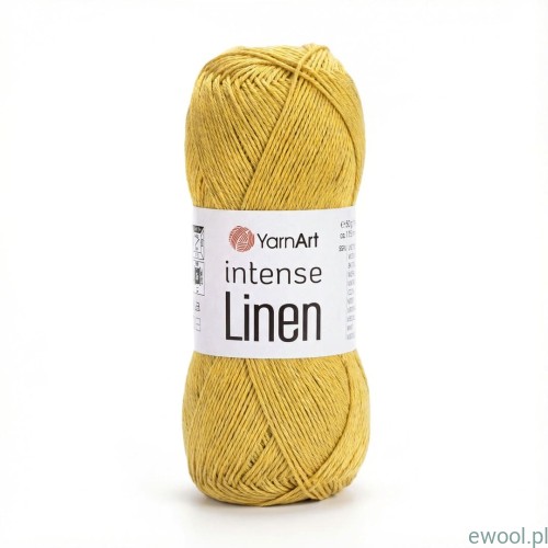 Włóczka Intense Linen YarnArt kolor 4119 musztardowy
