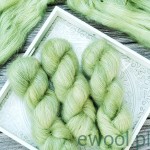 Wóczka ręcznie farbowana Impero Kid Silk Lace 50g  kolor 3296 Pistachio Cloud