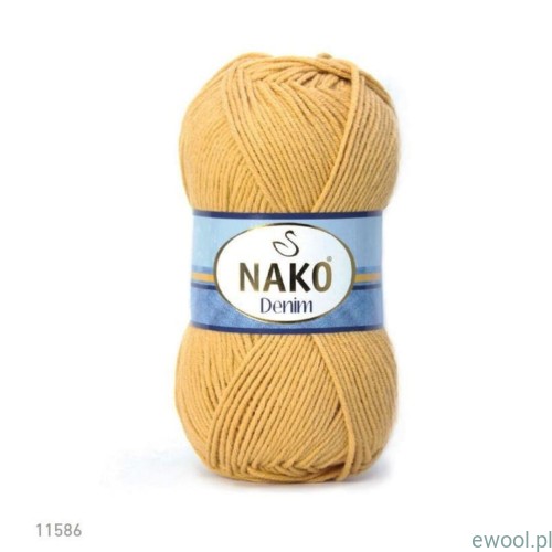 Włóczka Denim Nako kolor 11586 musztardowy