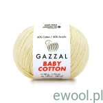 Włóczka Baby Cotton Gazzal kolor 3437 kremowy