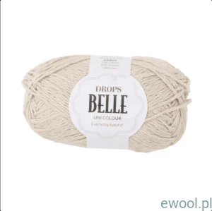 Wóczka Drops Belle Uni Colour kolor 03 jasny beż