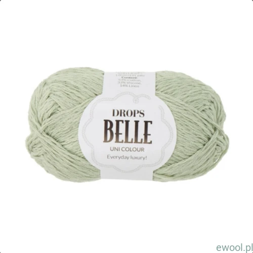 Wóczka Drops Belle Uni Colour kolor 32 mięta pieprzowa