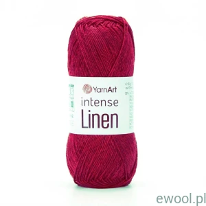 Włóczka Intense Linen YarnArt kolor 4115 ciemny czerwony