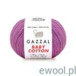 Włóczka Baby Cotton Gazzal kolor 3414 wrzosowy