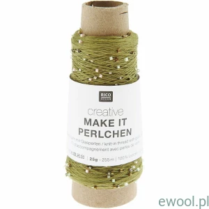 Włóczka Creative Make it Perlchen Rico Design 006 oliwka