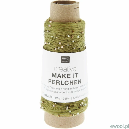 Włóczka Creative Make it Perlchen Rico Design 006 oliwka