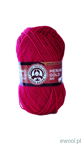 Włóczka Merino Gold 200 Madame Tricote Paris kolor 033 czerwony