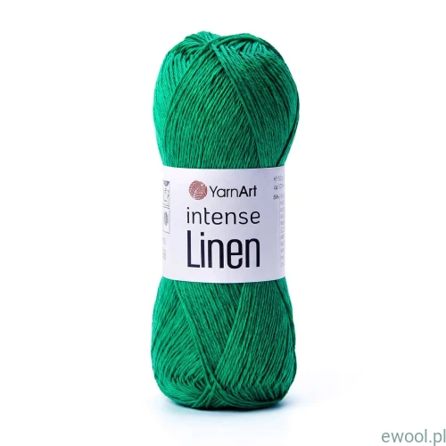 Włóczka Intense Linen YarnArt kolor 4126 zielony