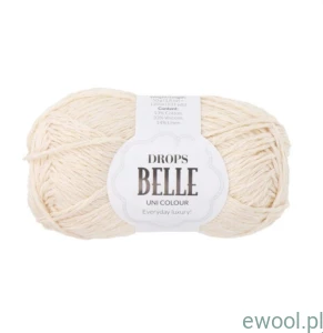 Wóczka Drops Belle Uni Colour kolor 02 ecru