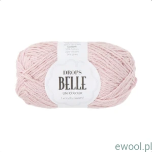 Wóczka Drops Belle Uni Colour kolor 30 pudrowy róż