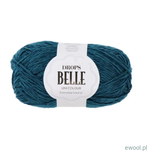 Wóczka Drops Belle Uni Colour kolor 17 petrol