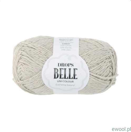Wóczka Drops Belle Uni Colour kolor 23 krem miętowy