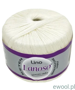 Włóczka Lino Lanoso kolor 901 ecru 50g/175m