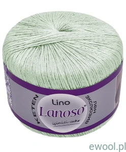 Włóczka Lino Lanoso kolor 919 jasna mięta 50g/175m