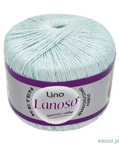 Włóczka Lino Lanoso kolor 981 Ice Blue 50g/175m