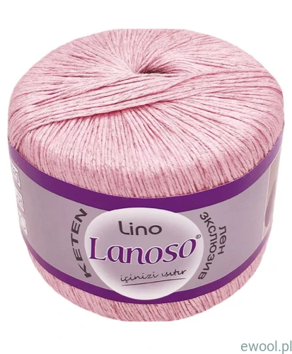 Włóczka Lino Lanoso kolor 932 różowy 50g/175m