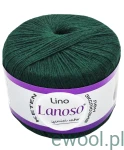 Włóczka Lino Lanoso kolor 930 zieleń butelkowa 50g/175m