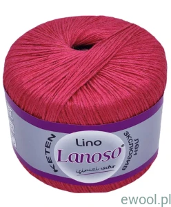 Włóczka Lino Lanoso kolor 938 koralowy 50g/175m