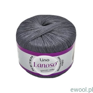 Włóczka Lino Lanoso kolor 953 grafitowy 50g/175m