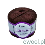 Włóczka Lino Lanoso kolor 924 czekoladowy 50g/175m