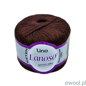 Włóczka Lino Lanoso kolor 924 czekoladowy 50g/175m