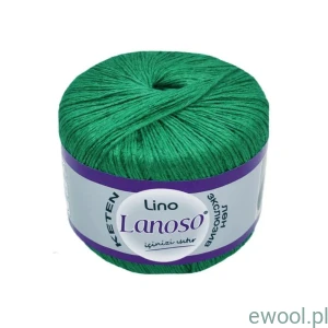 Włóczka Lino Lanoso kolor 920 zielony 50g/175m
