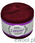 Włóczka Lino Lanoso kolor 957 bordo 50g/175m