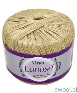 Włóczka Lino Lanoso kolor 905 beżowy 50g/175m