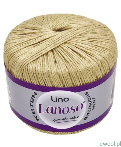 Włóczka Lino Lanoso kolor 905 beżowy 50g/175m