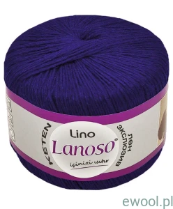 Włóczka Lino Lanoso kolor 954 chabrowy 50g/175m