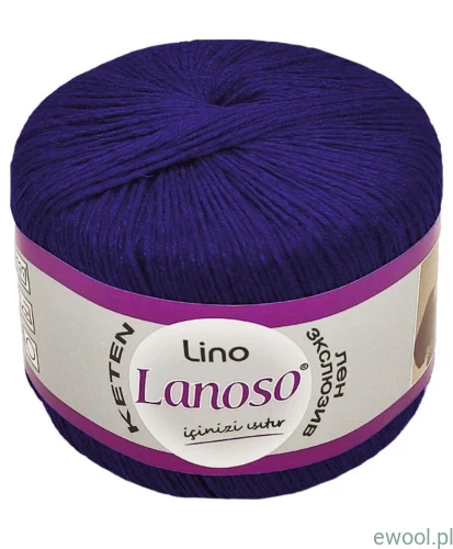 Włóczka Lino Lanoso kolor 954 chabrowy 50g/175m