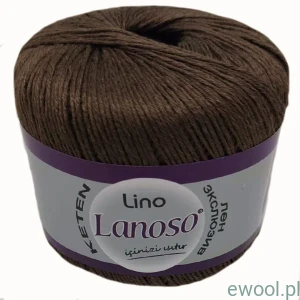 Włóczka Lino Lanoso kolor 926 brązowy 50g/175m