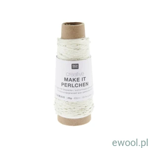 Włóczka Creative Make it Perlchen Rico Design kolor 001 ecru