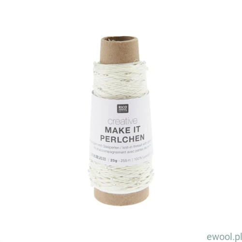 Włóczka Creative Make it Perlchen Rico Design kolor 001 ecru