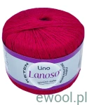 Włóczka Lino Lanoso kolor 956 czerwony 50g/175m