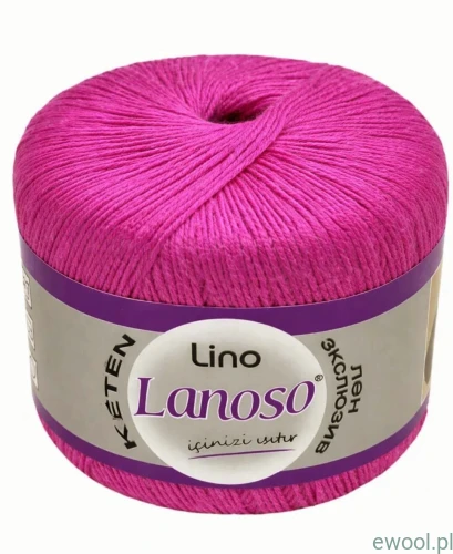 Włóczka Lino Lanoso kolor 946 różowy 50g/175m