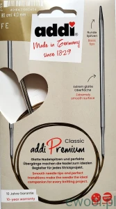 Addi Premim Classic metalowe druty na żyłce 4mm/80cm