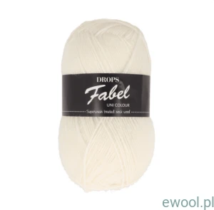 Włóczka Fabel Drops kolor 100 ecru/unicolour