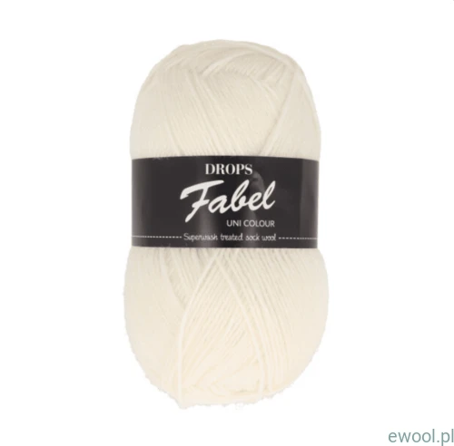 Włóczka Fabel Drops kolor 100 ecru/unicolour