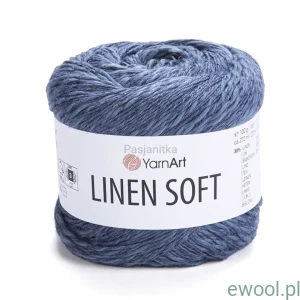 Włóczka Linen Soft YarnArt kolor 7316 dżins