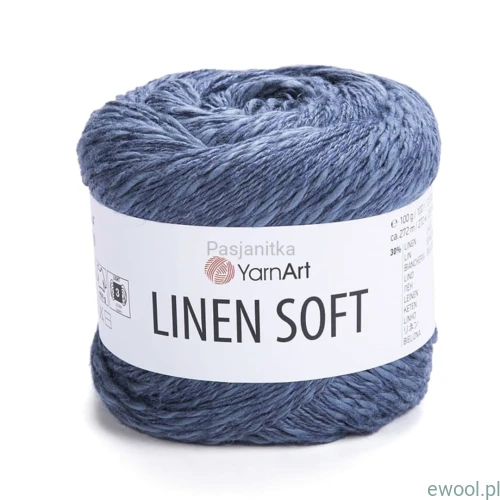 Włóczka Linen Soft YarnArt kolor 7316 dżins