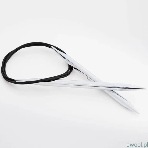 KnitPro Nova Metal Druty na żyłce 6.0mm/100cm czarna żyłką