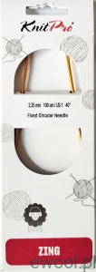 KnitPro Zing druty na żyłce 2,25 mm/ 100 cm