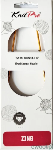 KnitPro Zing druty na żyłce 2,25 mm/ 100 cm